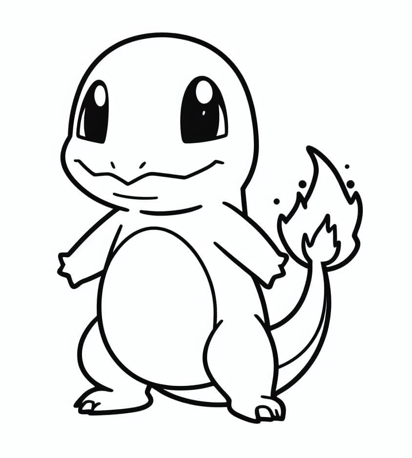 Çok güzel Charmander Boyama Sayfası Boyama Online