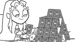 Starfire Girl Card Game Boyama Sayfası