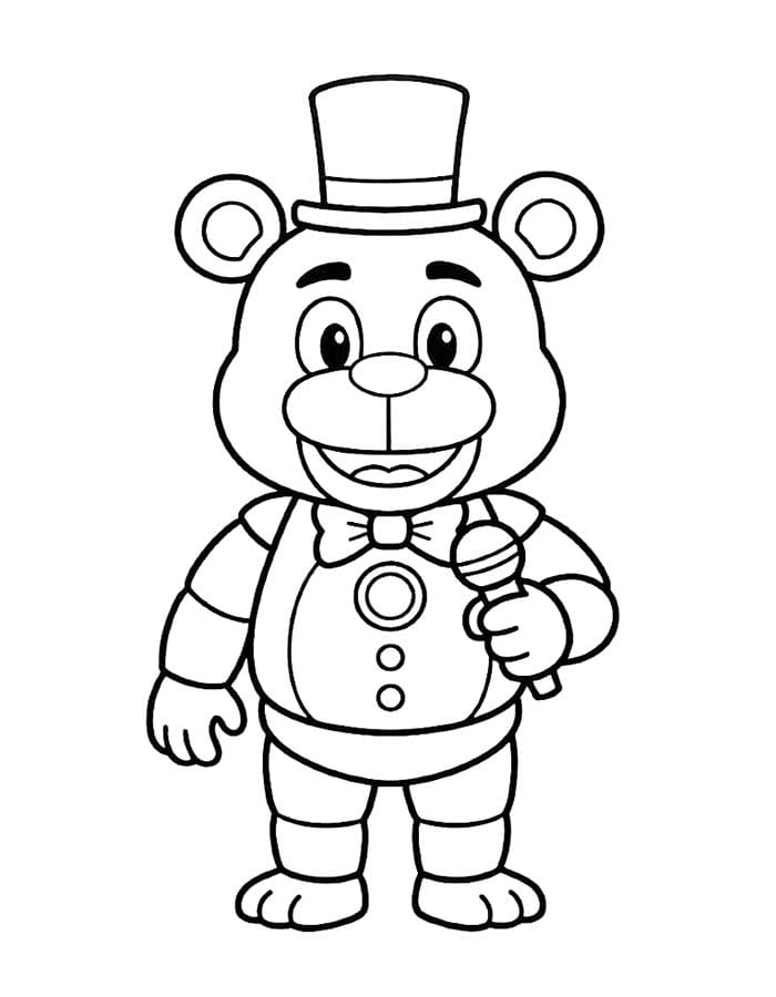 FNAF ücretsiz yazdırılabilir Çiz Boyama Sayfası