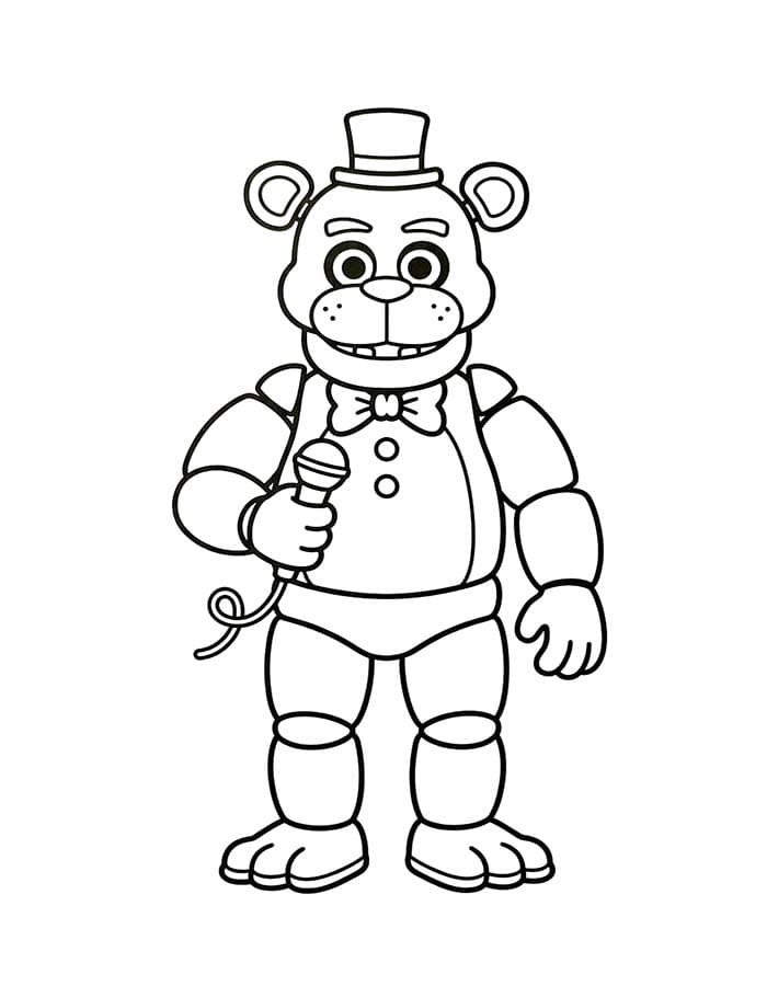 FNAF ücretsiz yazdırılabilir Çizmek Boyama Sayfası
