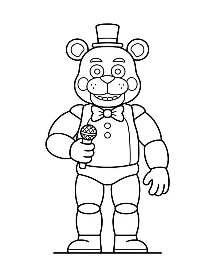 FNAF yazdırılabilir Çiz Boyama Sayfası
