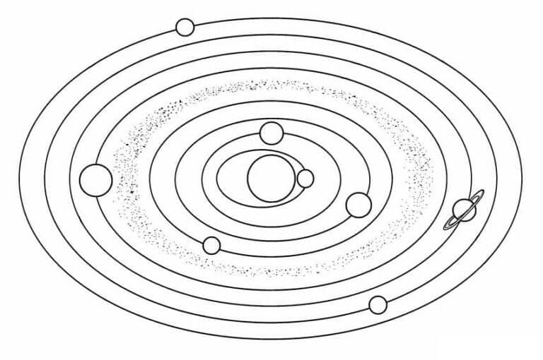 Gezegenlerarası Uzay Boyama Sayfası