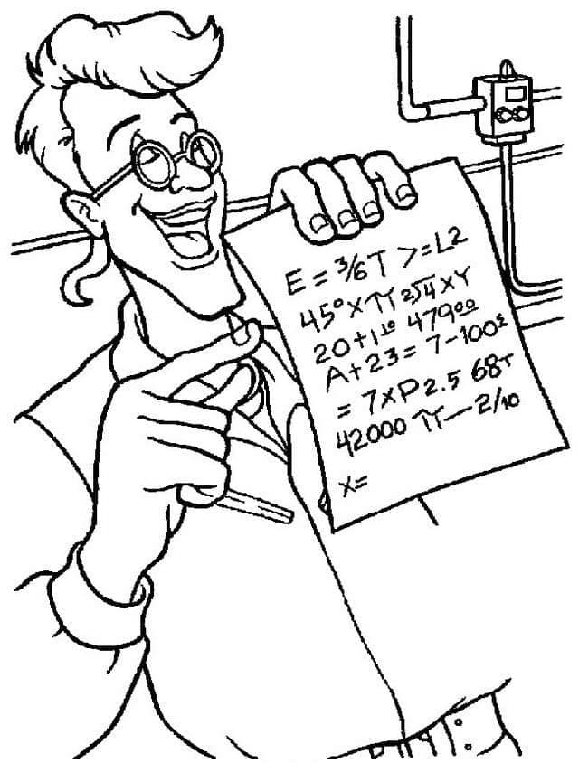 Hayalet Avcıları'nda Egon Spengler Boyama Sayfası