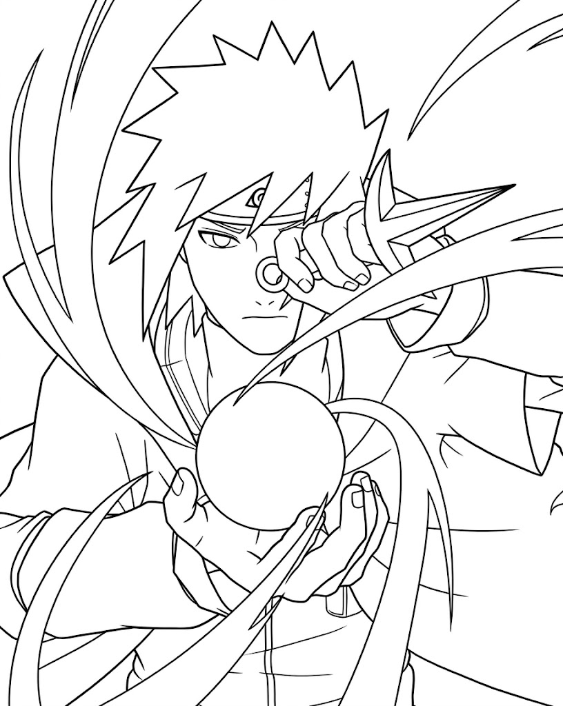 Minato Rasengan Boyama Sayfası