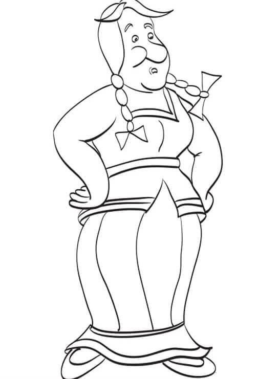 Obelix'in Annesi Boyama Sayfası
