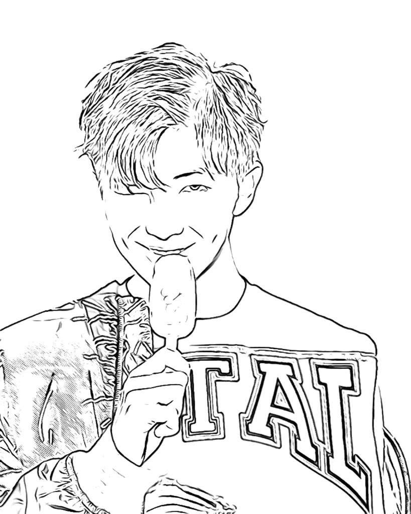 Rap Canavarı BTS Boyama Sayfası