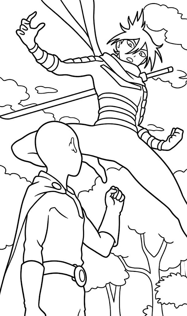 Saitama Vs Criminal Boyama Sayfası
