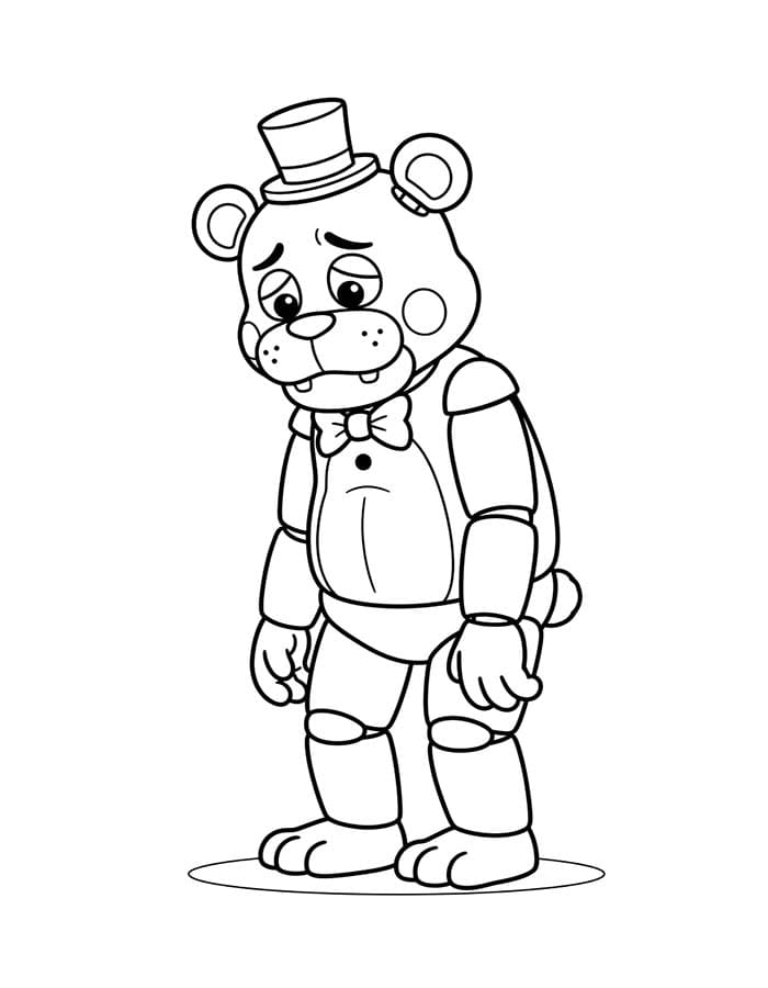 Ücretsiz Yazdırılabilir FNAF Çizmek Boyama Sayfası