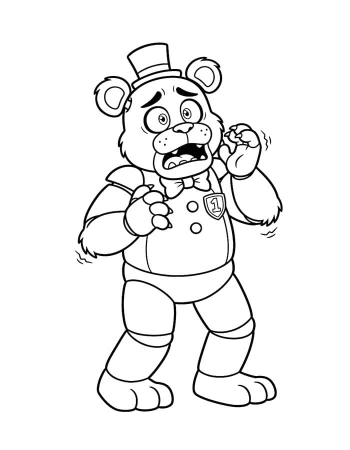 Yazdırılabilir FNAF Çizmek Boyama Sayfası