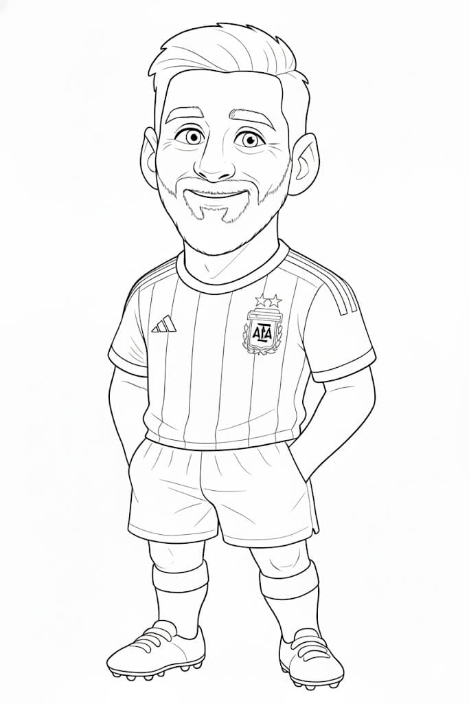 2026 Dünya Kupası Çizim Basit Boyama Sayfası