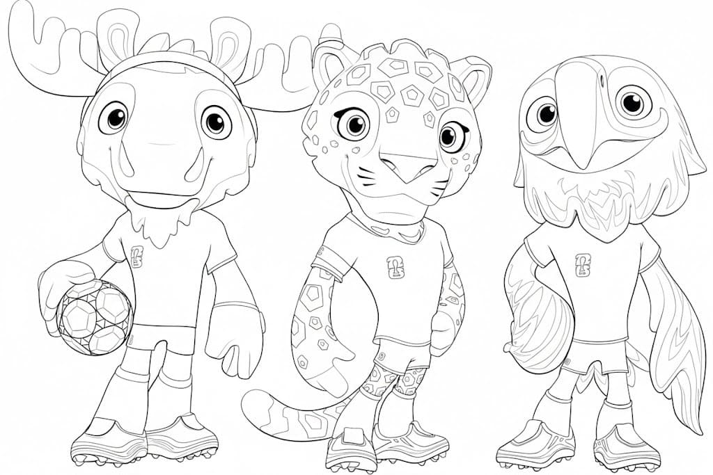 2026 Dünya Kupası Çizim Boyama Sayfası