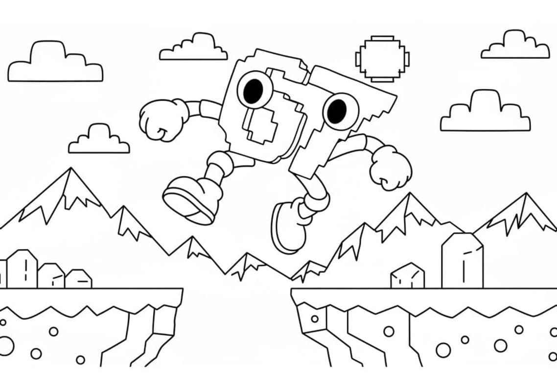 67 Brainrot çocuklar için temel Boyama Sayfası