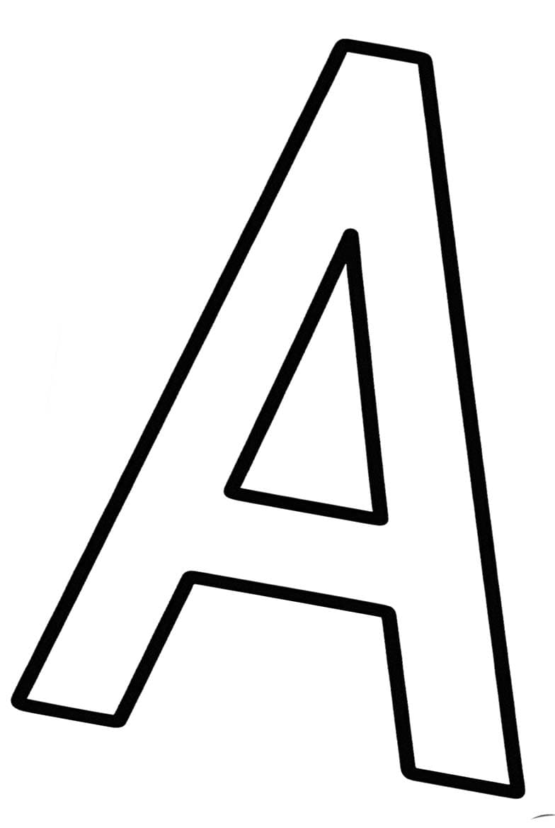 A Harfi Görüntü Boyama Sayfası