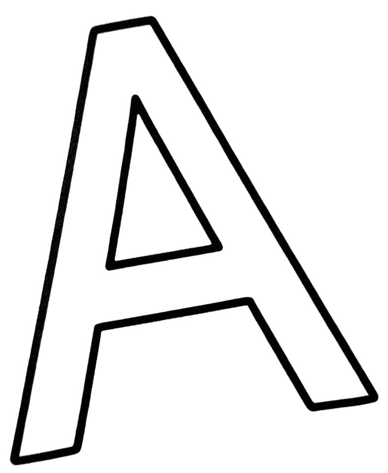 A Harfi ücretsiz Çiz Boyama Sayfası