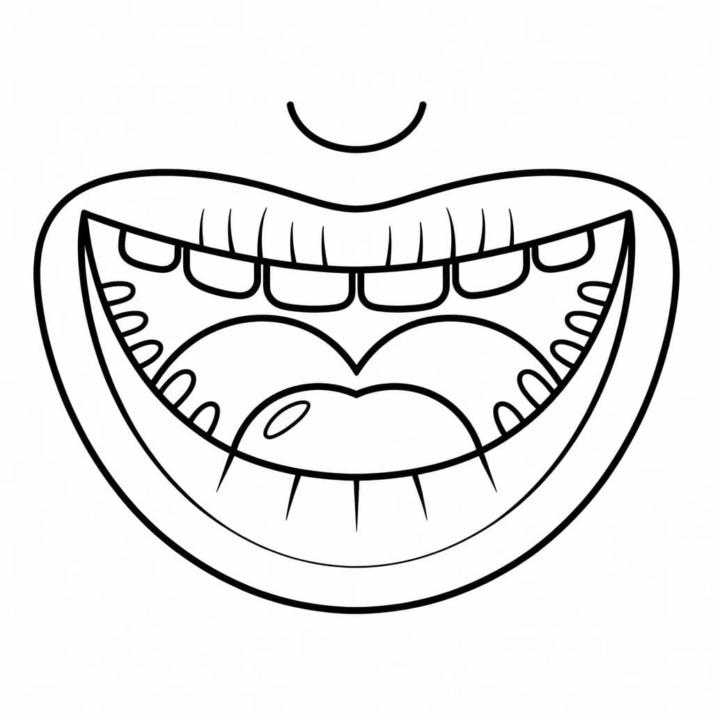 Ağız 1 Boyama Sayfası
