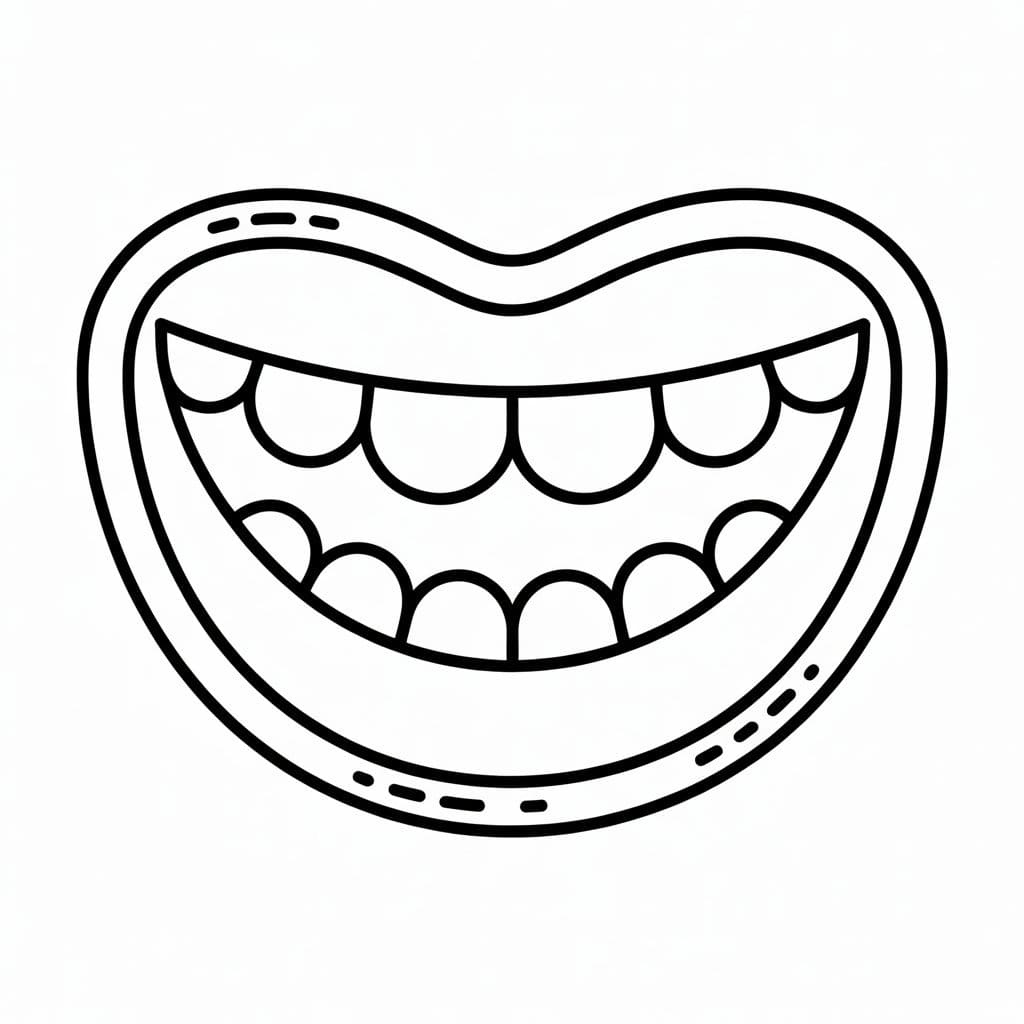 Ağız 2 Boyama Sayfası