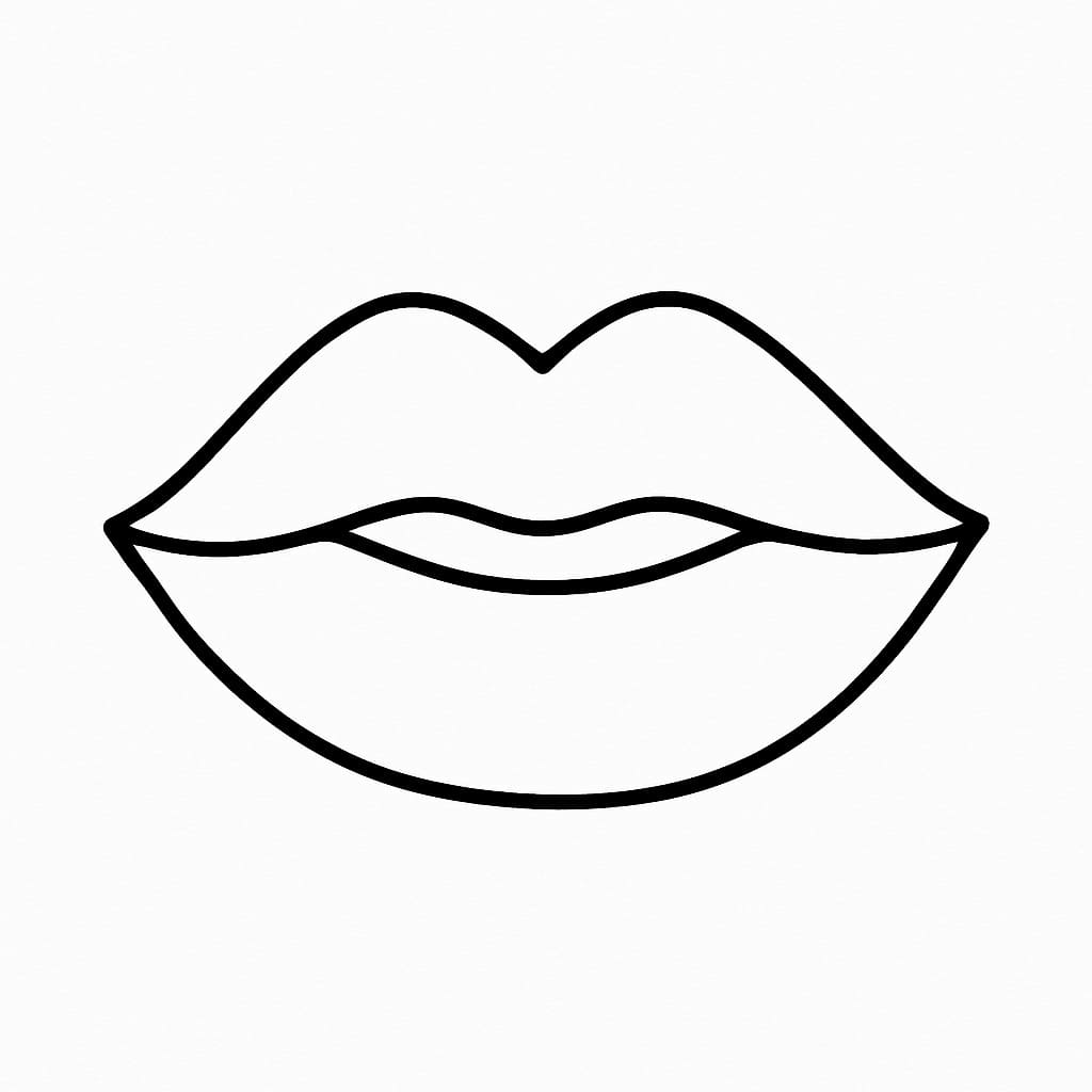 Ağız Resmini Çiz Boyama Sayfası