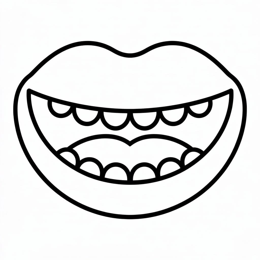 Ağız Resmini Boyama Sayfası