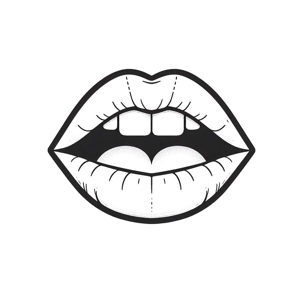 Ağız basit Boyama Sayfası