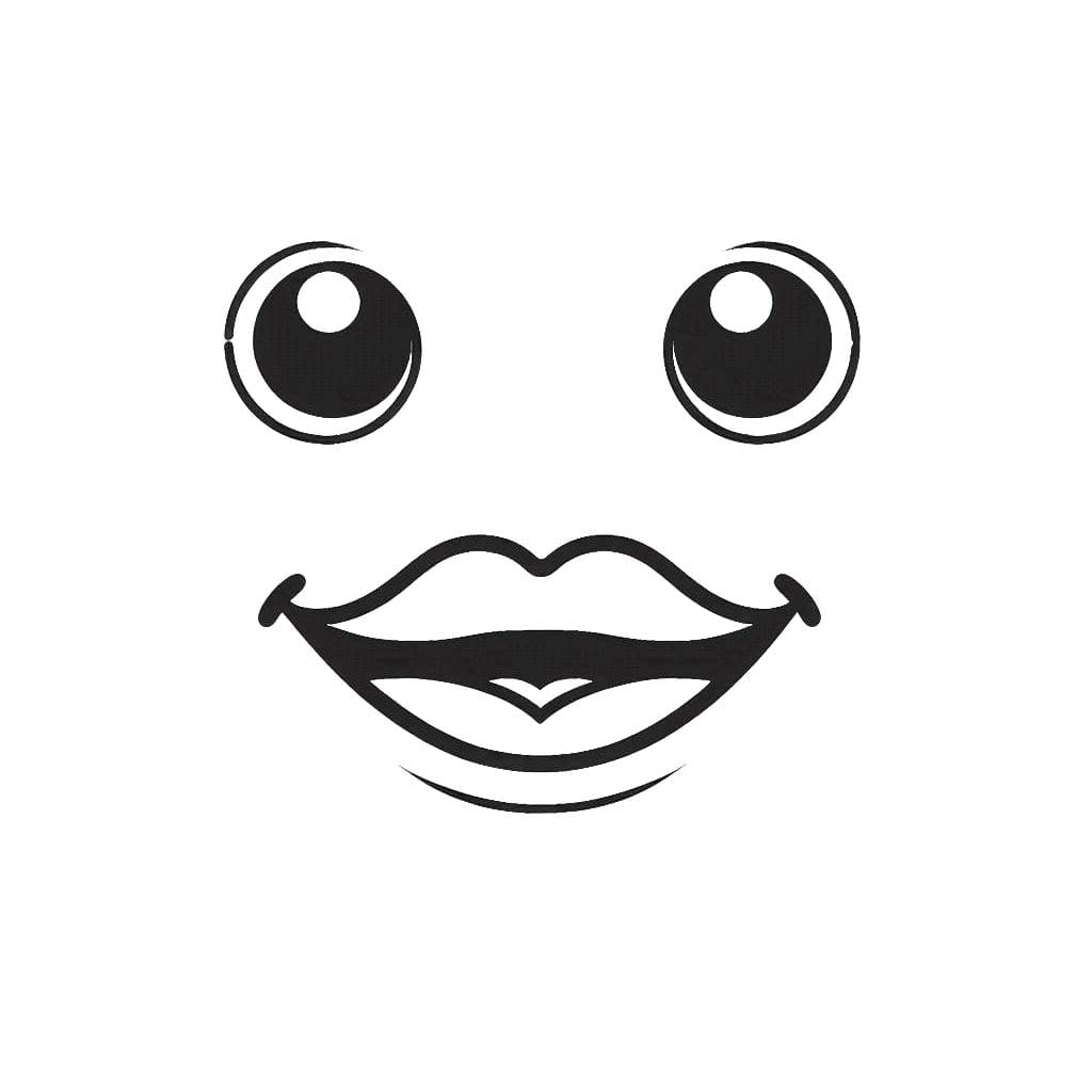 Ağız çizimi kolay Boyama Sayfası