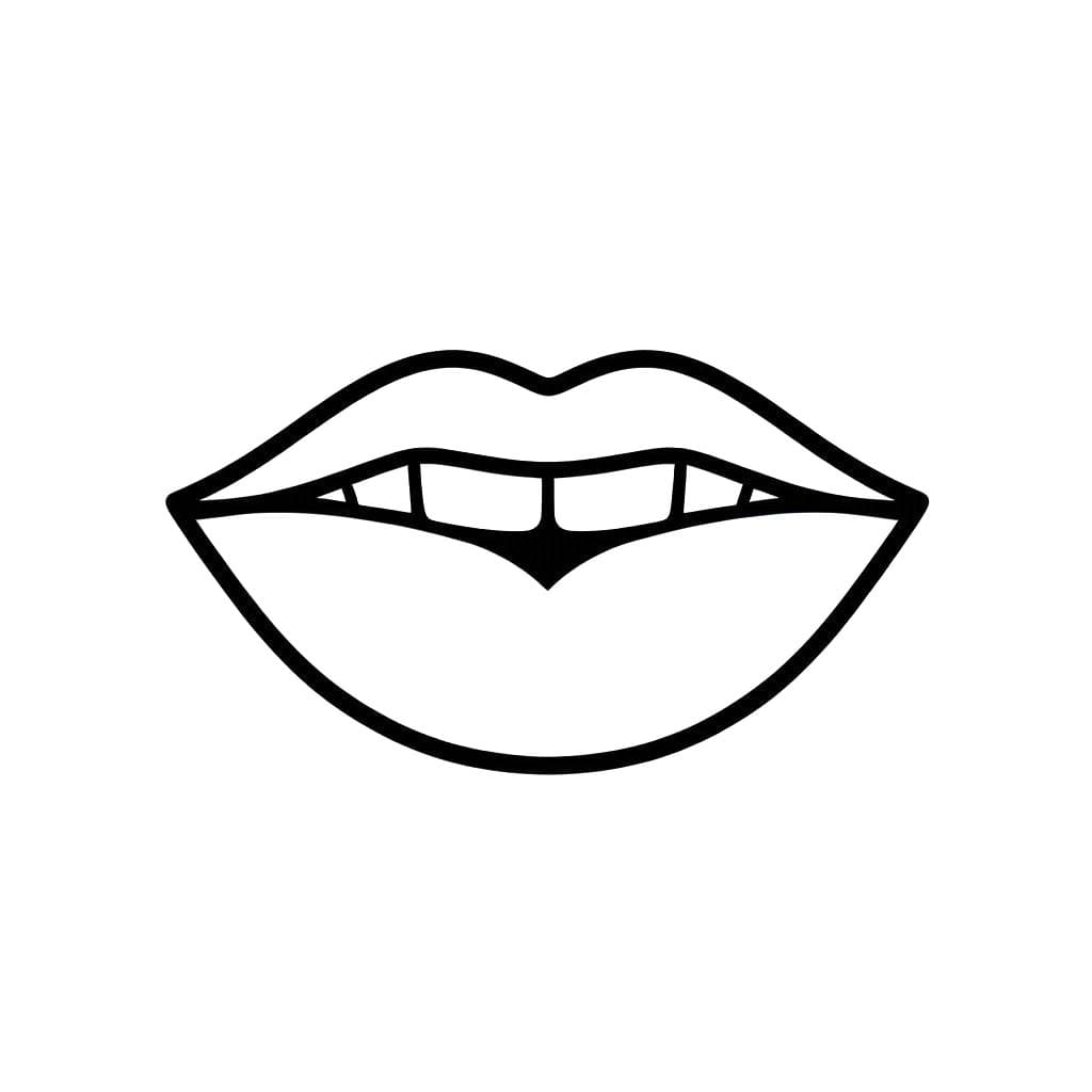 Ağız kolay Boyama Sayfası