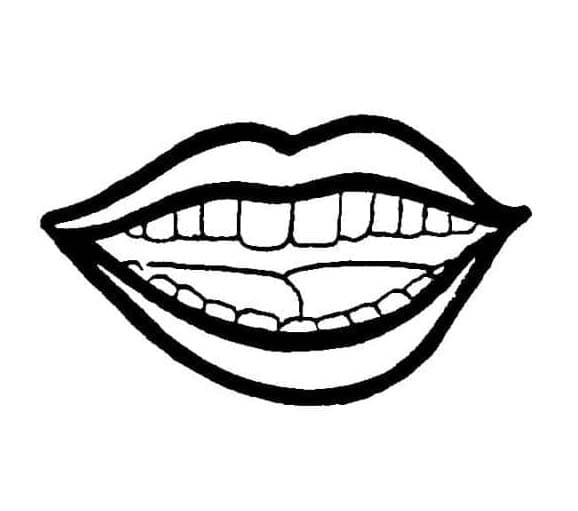 Ağız taslağını çiz Boyama Sayfası