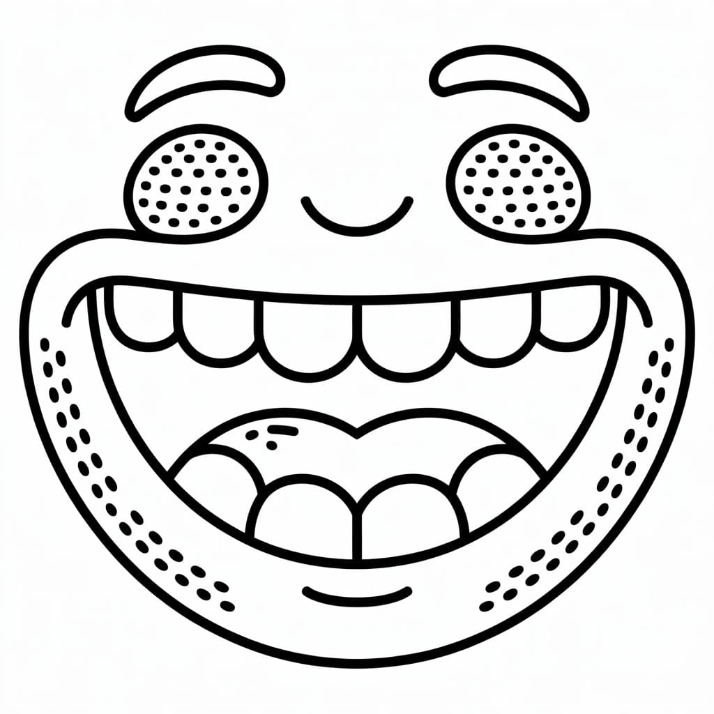 Ağız yazdırılabilir Boyama Sayfası