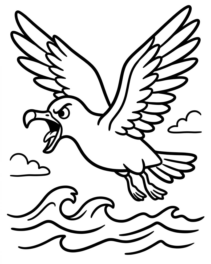 Albatros Çizim Boyama Sayfası