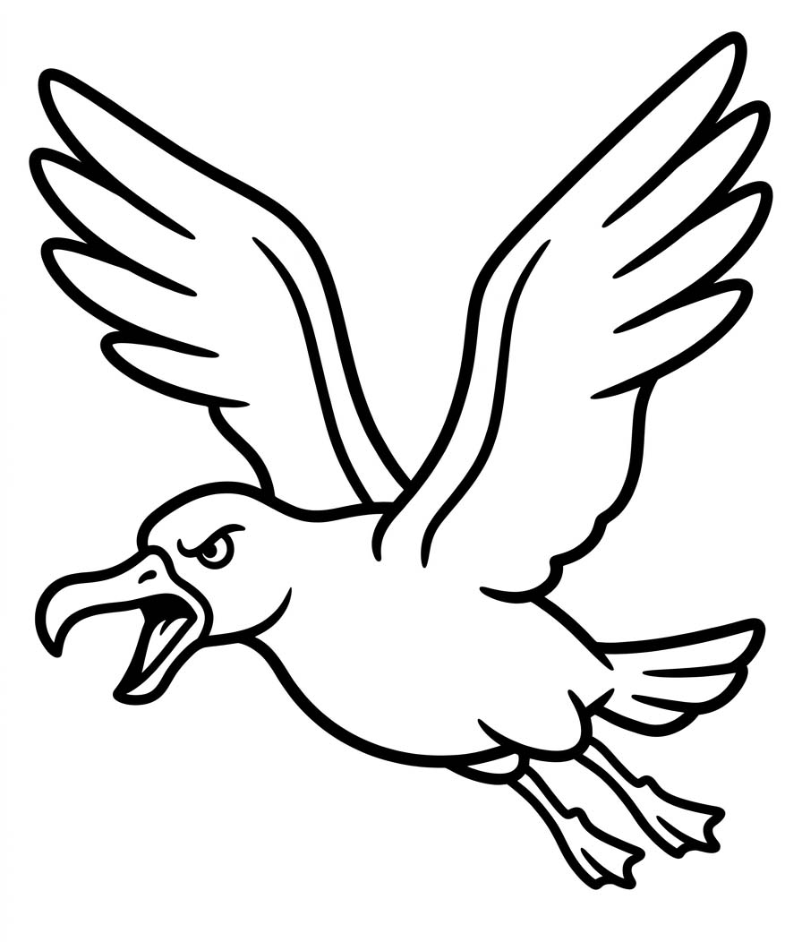 Albatros yazdırılabilir Boyama Sayfası
