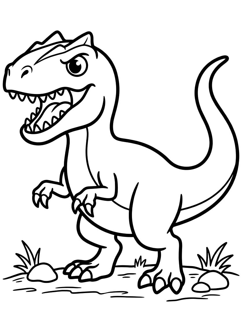 Allosaurus Görüntü Boyama Sayfası