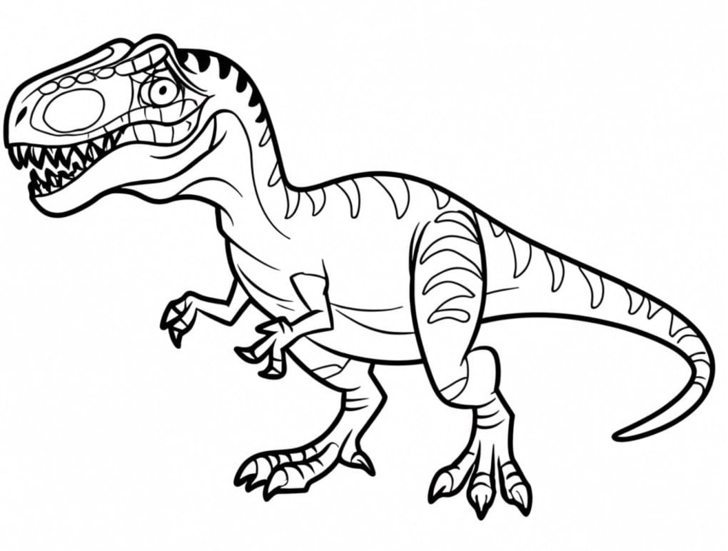 Allosaurus kolay Boyama Sayfası
