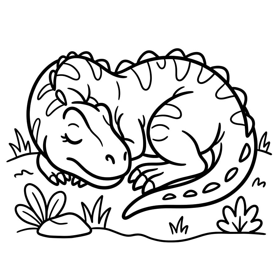 Allosaurus ücretsiz Boyama Sayfası