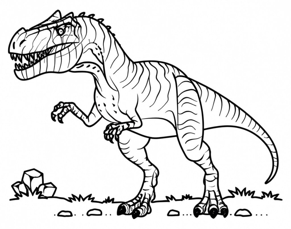 Allosaurus yazdırılabilir Boyama Sayfası