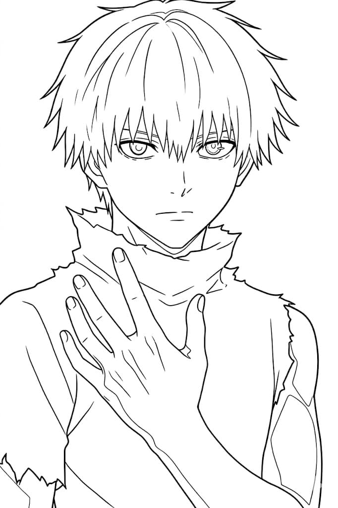 Anime Oğlanları yazdırılabilir Boyama Sayfası