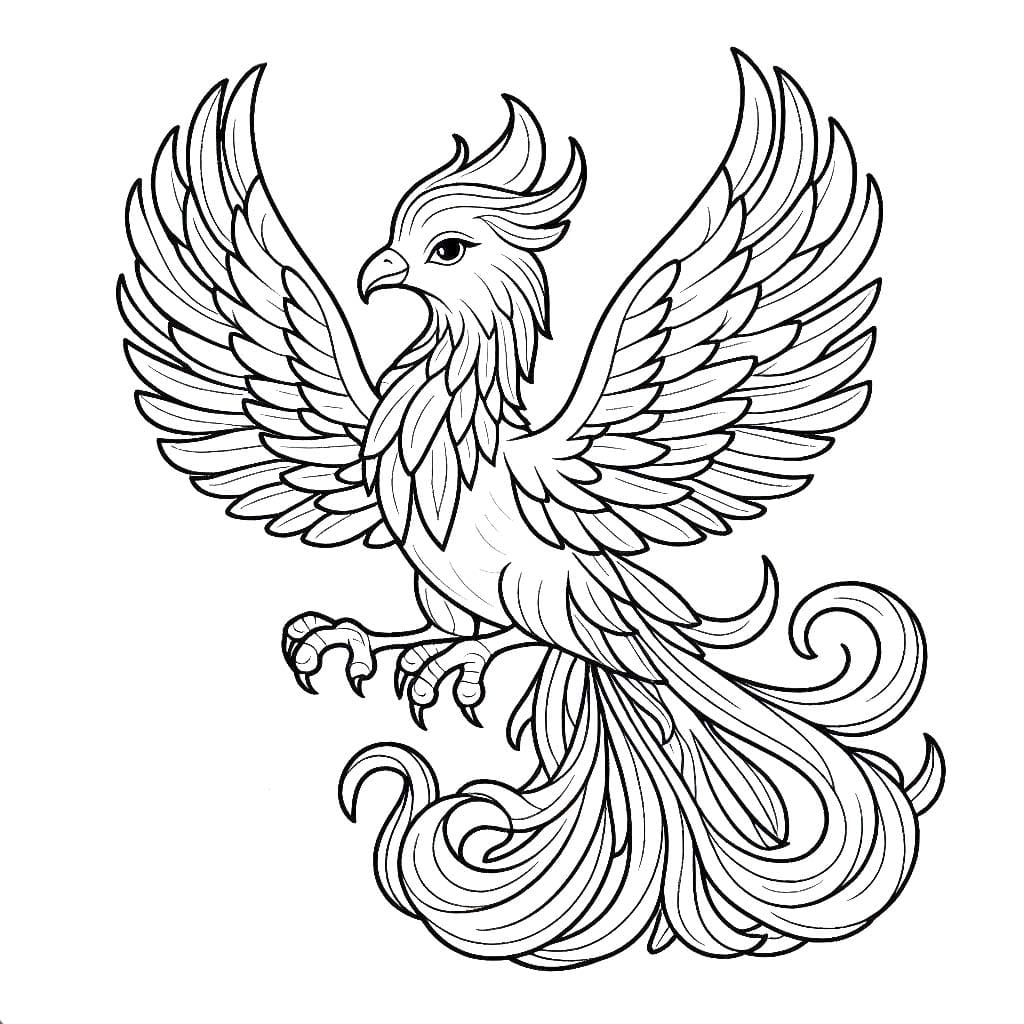 Anka Kuşu 1 Boyama Sayfası