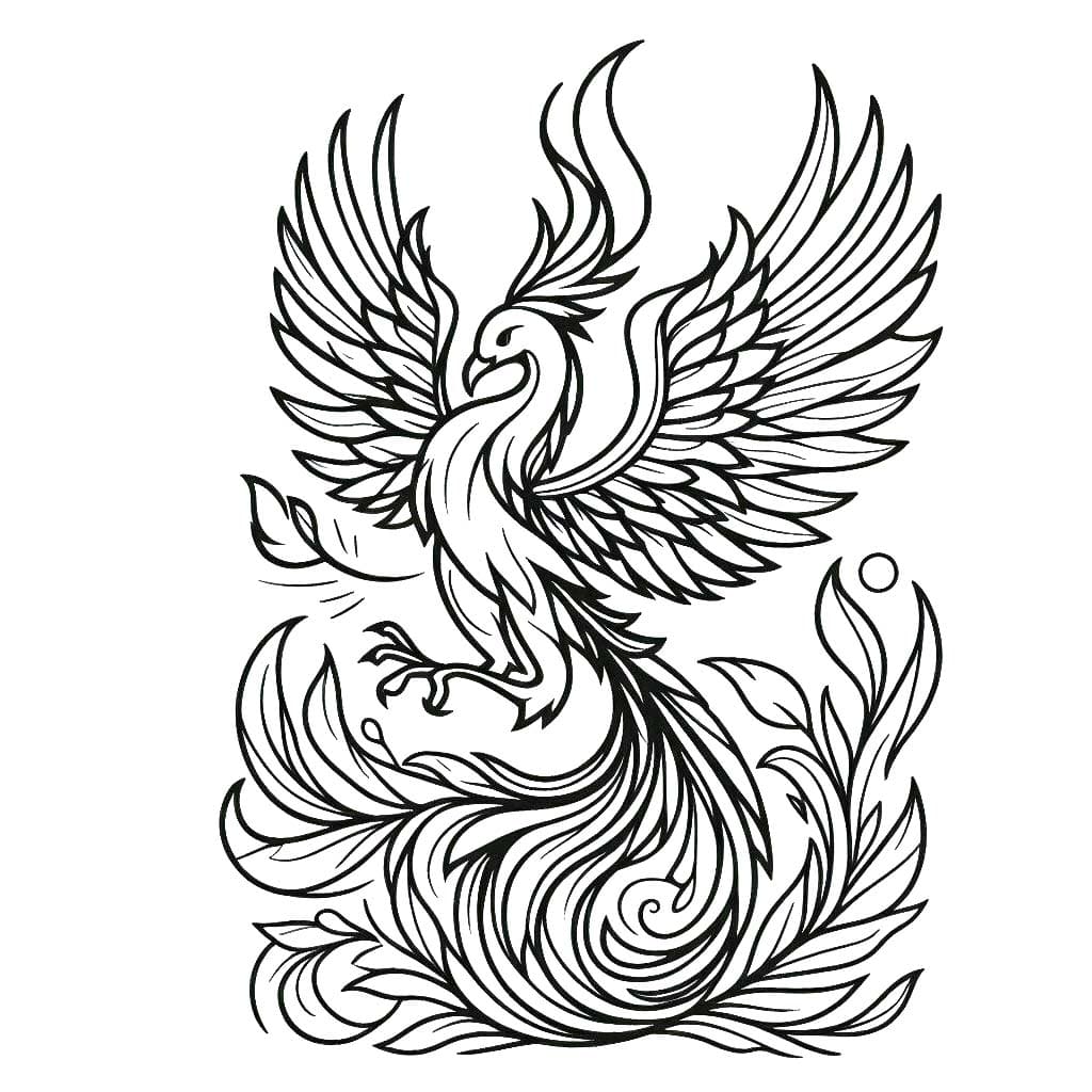 Anka Kuşu 2 Boyama Sayfası