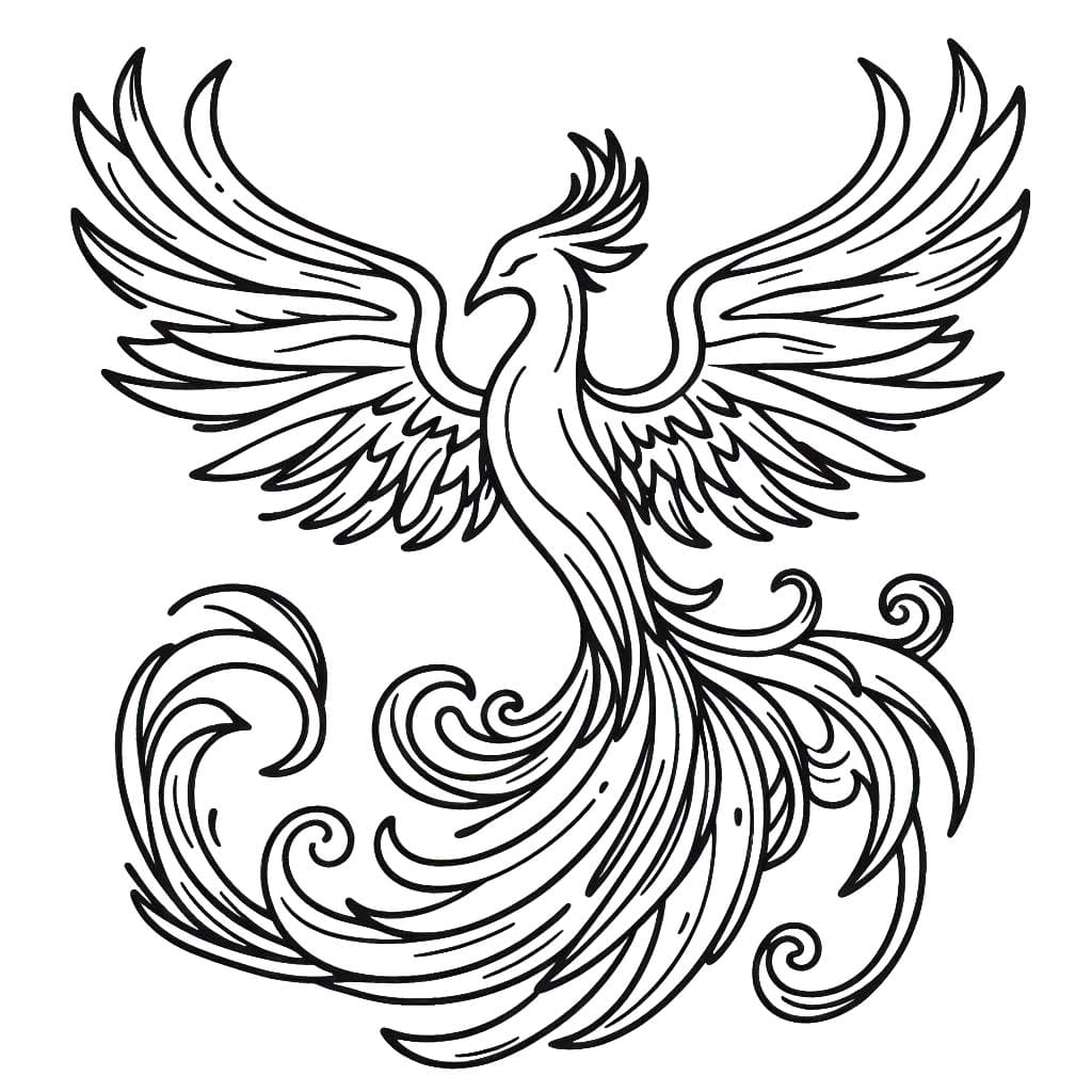 Anka Kuşu 3 Boyama Sayfası