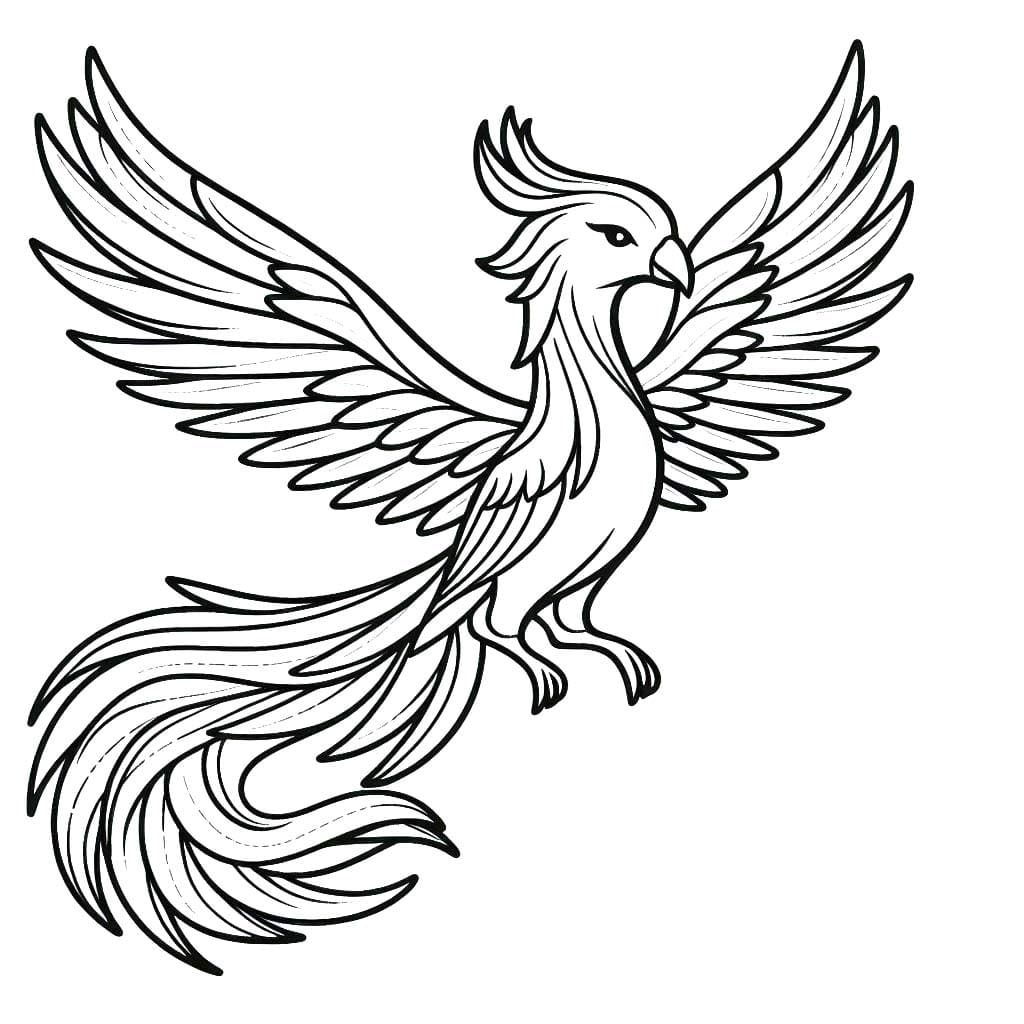 Anka Kuşu 4 Boyama Sayfası