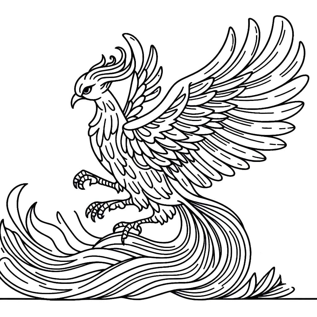 Anka Kuşu 6 Boyama Sayfası