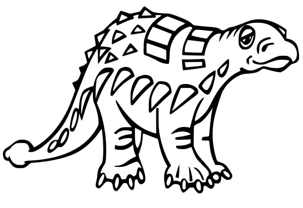 Ankylosaurus Temel Boyama Sayfası