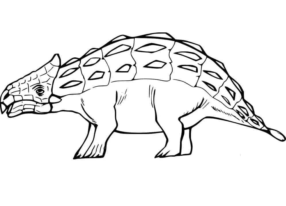 Ankylosaurus ücretsiz yazdırılabilir Boyama Sayfası