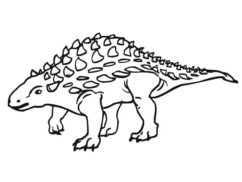 Ankylosaurus yazdırılabilir Boyama Sayfası