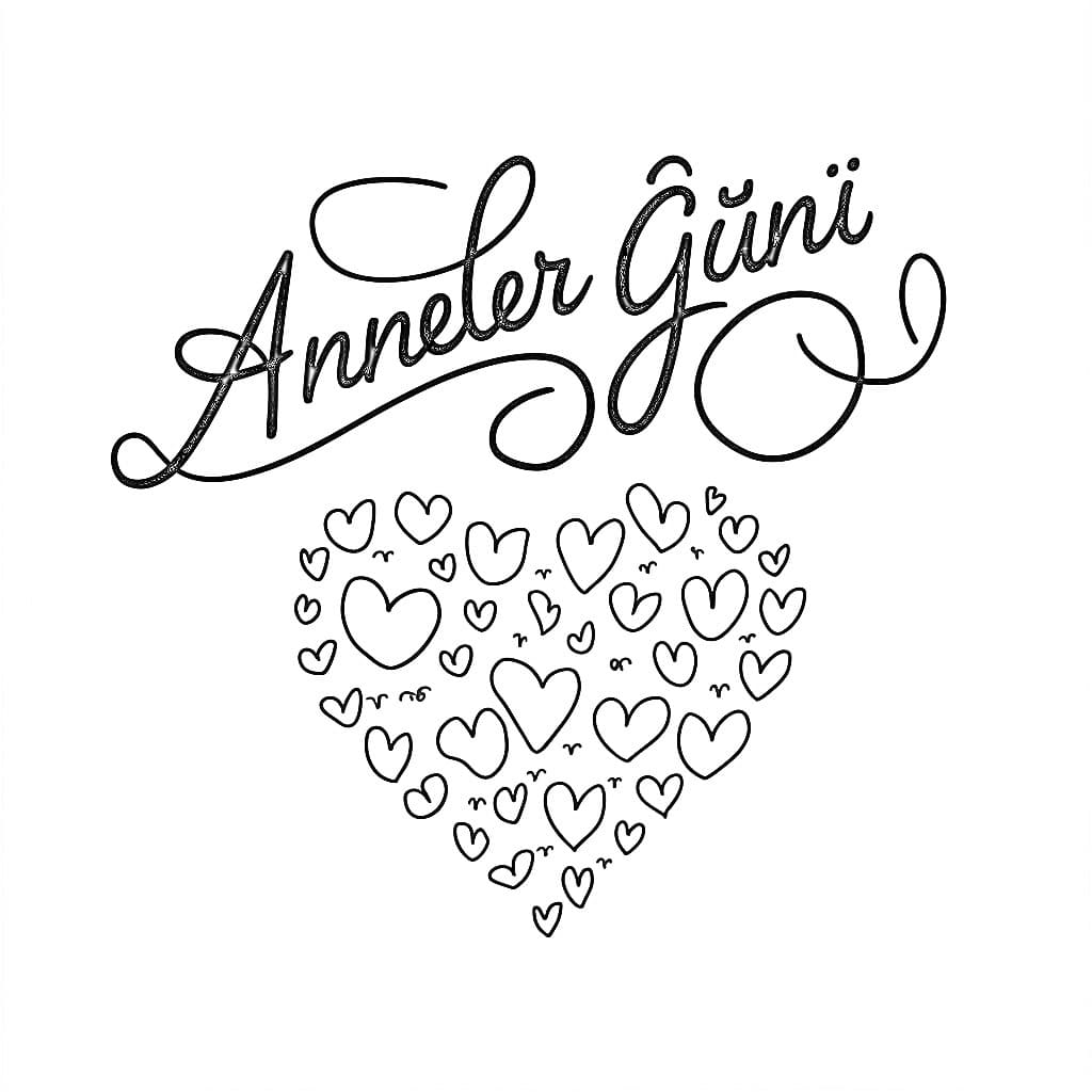 Anneler Günü 8'i çizin Boyama Sayfası