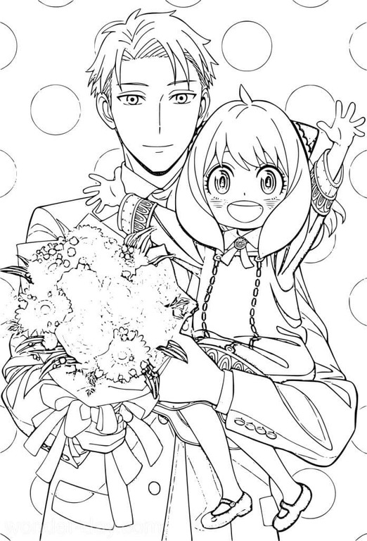 Anya çocuklar için basit Boyama Sayfası