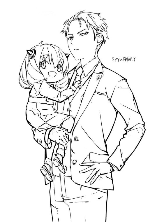 Anya çocuklar için kolay Boyama Sayfası