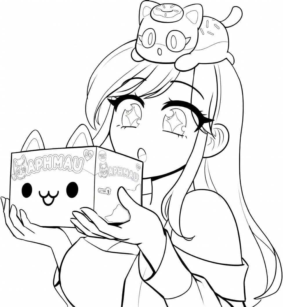 Aphmau Ücretsiz Yazdırılabilir Boyama Sayfası