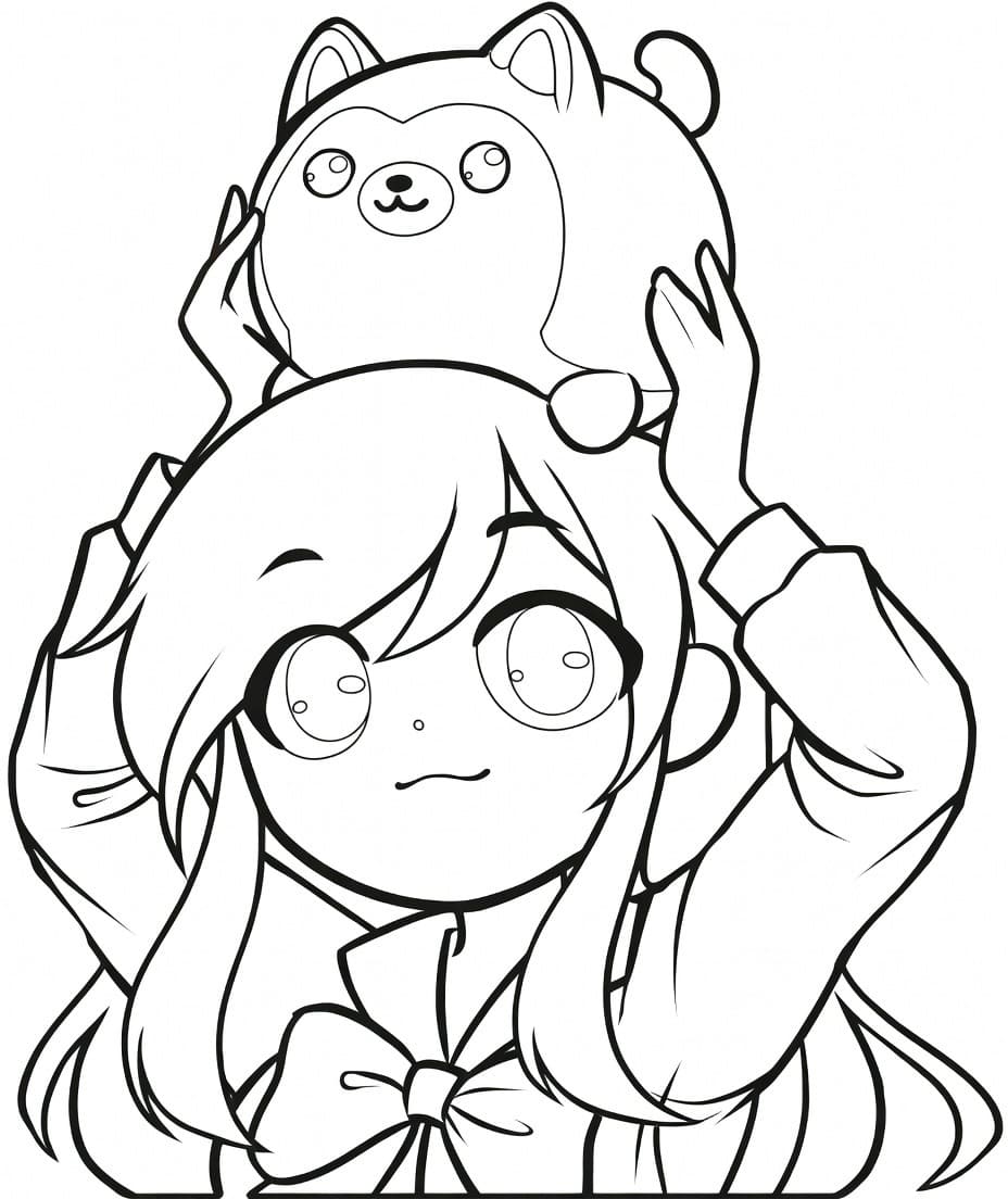 Aphmau Ücretsiz Boyama Sayfası