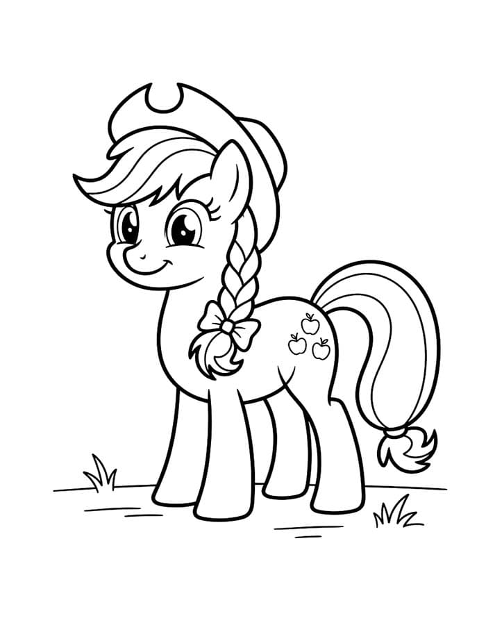 Applejack Kolay Boyama Sayfası