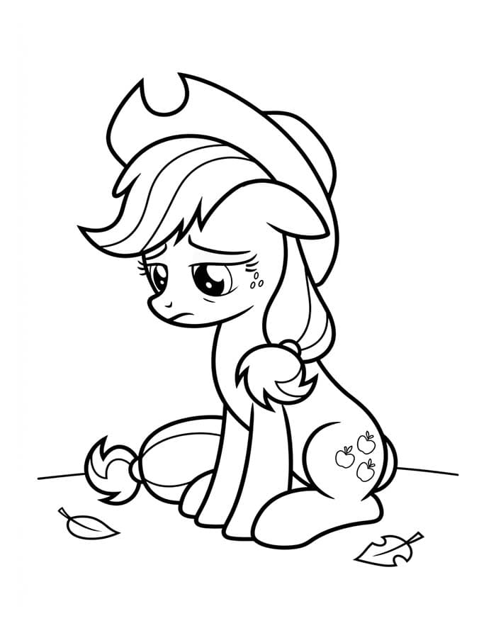 Applejack resim Boyama Sayfası
