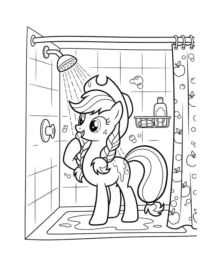 Applejack ücretsiz Boyama Sayfası